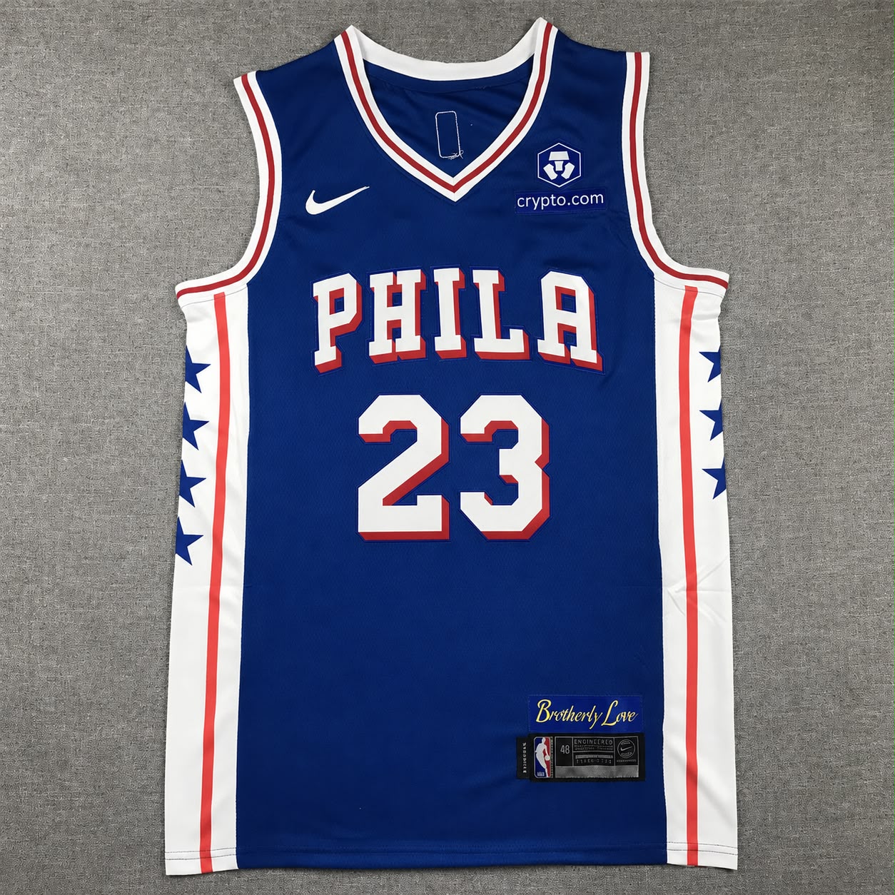 PHILADELPHIA 76ERS LEBRON JAMES BLUE JERSEY