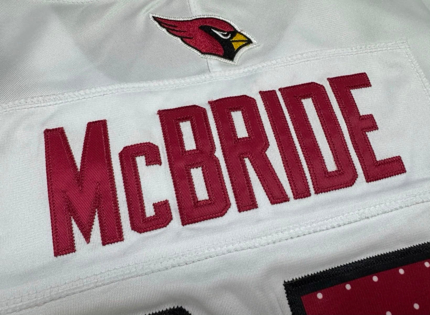 ARIZONA CARDINALS TREY MCBRIDE WHITE JERSEY