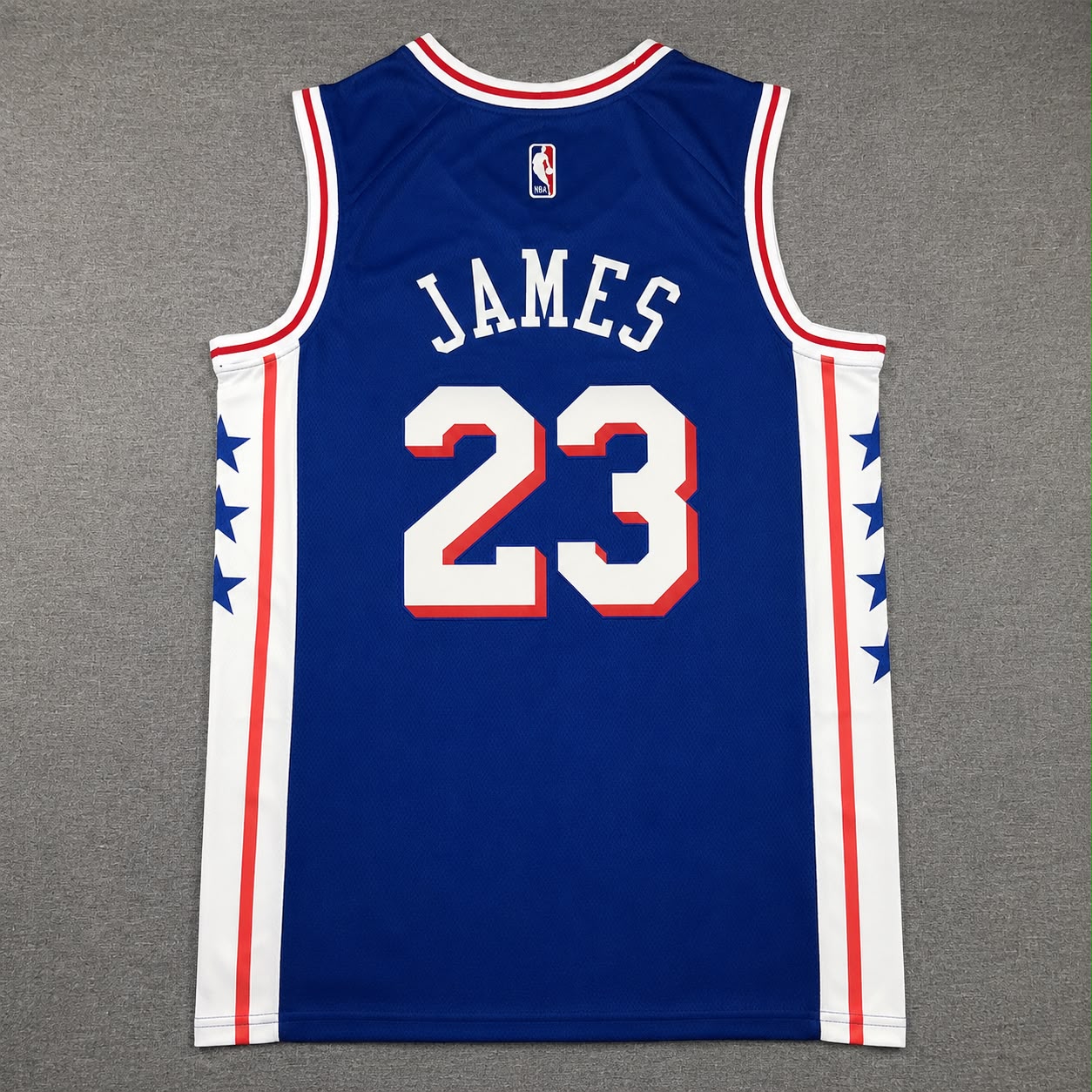 PHILADELPHIA 76ERS LEBRON JAMES BLUE JERSEY