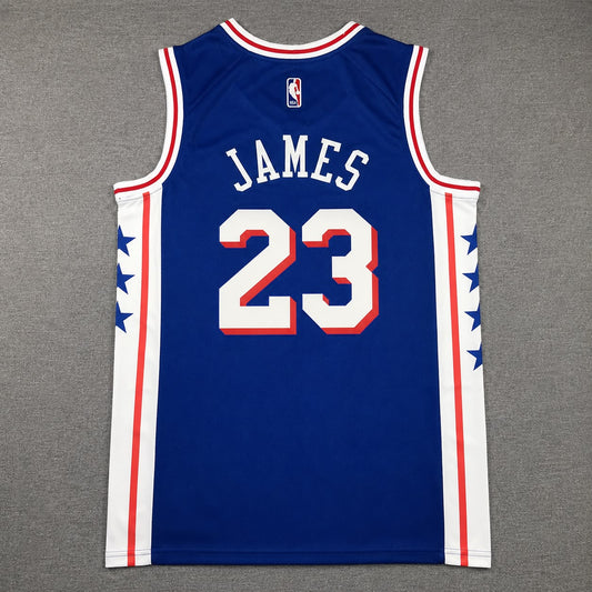 PHILADELPHIA 76ERS LEBRON JAMES BLUE JERSEY