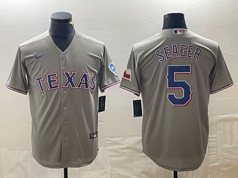 TEXAS RANGERS COREY SEAGER GREY JERSEY