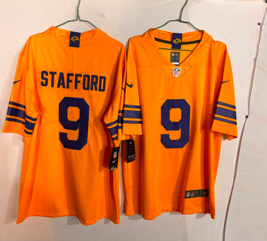 LOS ANGELES RAMS MATTHEW STAFFORD YELLOW JERSEY