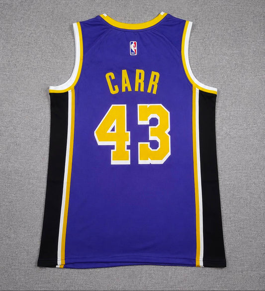LOS ANGELES LAKERS CAMERON CARR PURPLE JERSEY