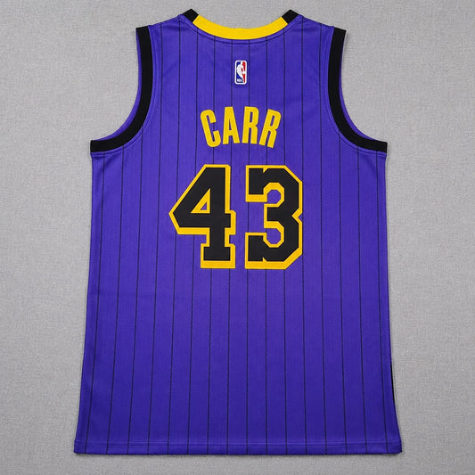 LOS ANGELES LAKERS CAMERON CARR PURPLE JERSEY
