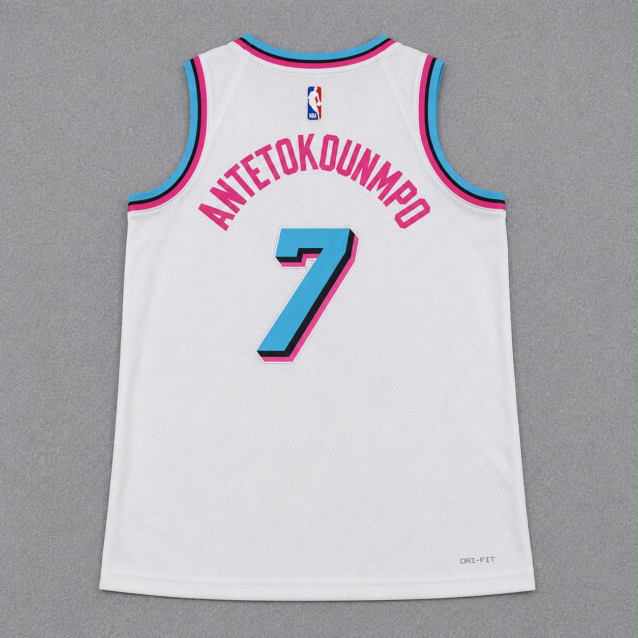 MIAMI HEAT GIANNIS ANTETOKOUNMPO WHITE VICE CITY JERSEY