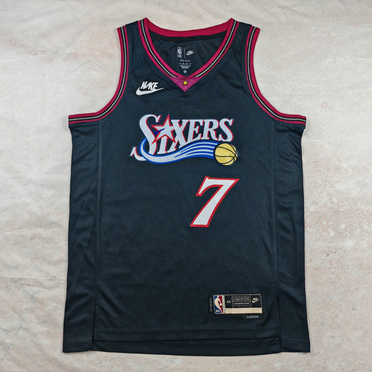 PHILADELPHIA 76ERS JAYLEN BROWN BLACK JERSEY