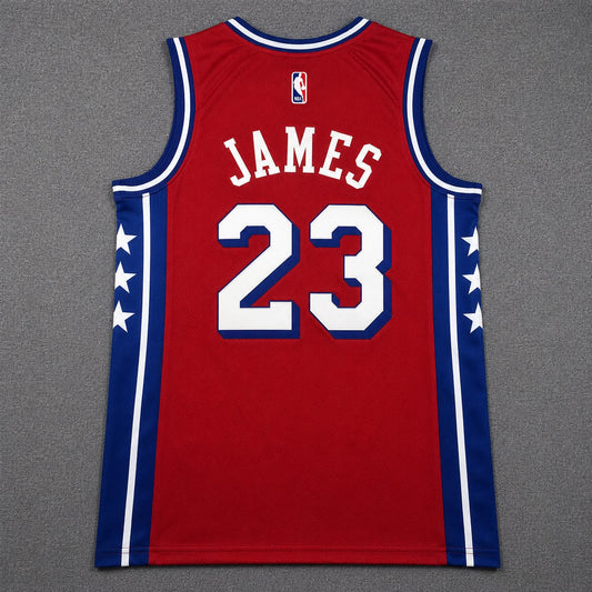 PHILADELPHIA 76ERS LEBRON JAMES RED JERSEY