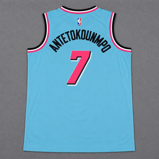 MIAMI HEAT GIANNIS ANTETOKOUNMPO BLUE JERSEY