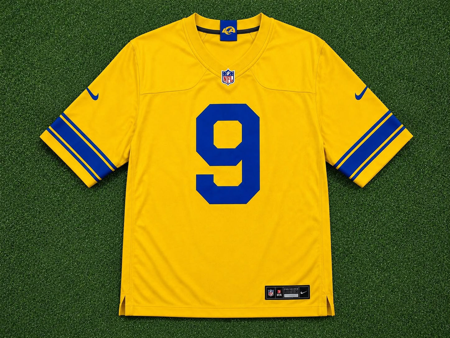 LOS ANGELES RAMS MATTHEW STAFFORD YELLOW JERSEY
