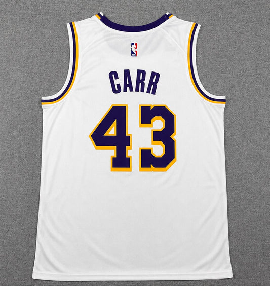 LOS ANGELES LAKERS CAMERON CARR WHITE JERSEY