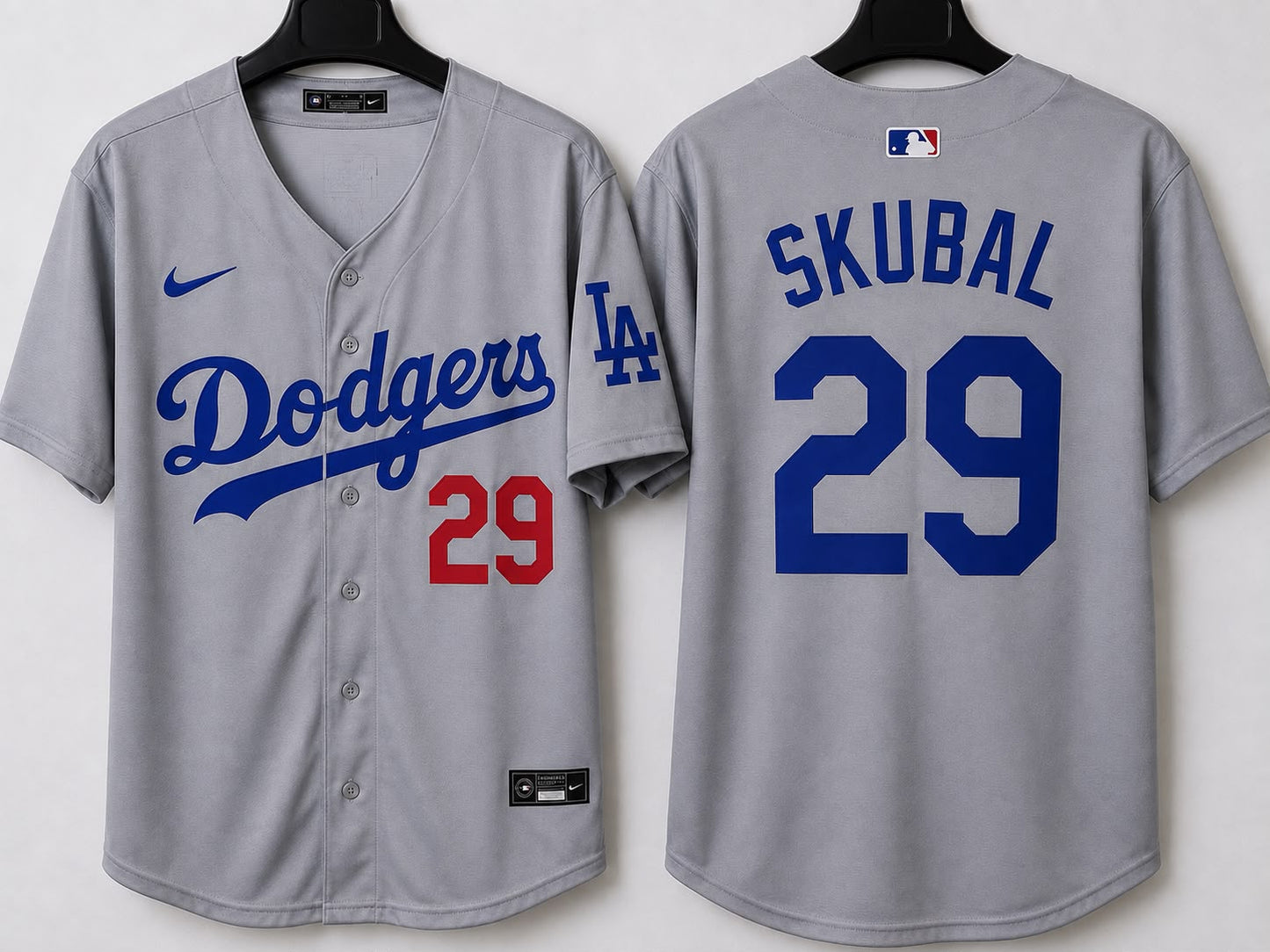 LOS ANGELES DODGERS TARIK SKUBAL GREY JERSEY
