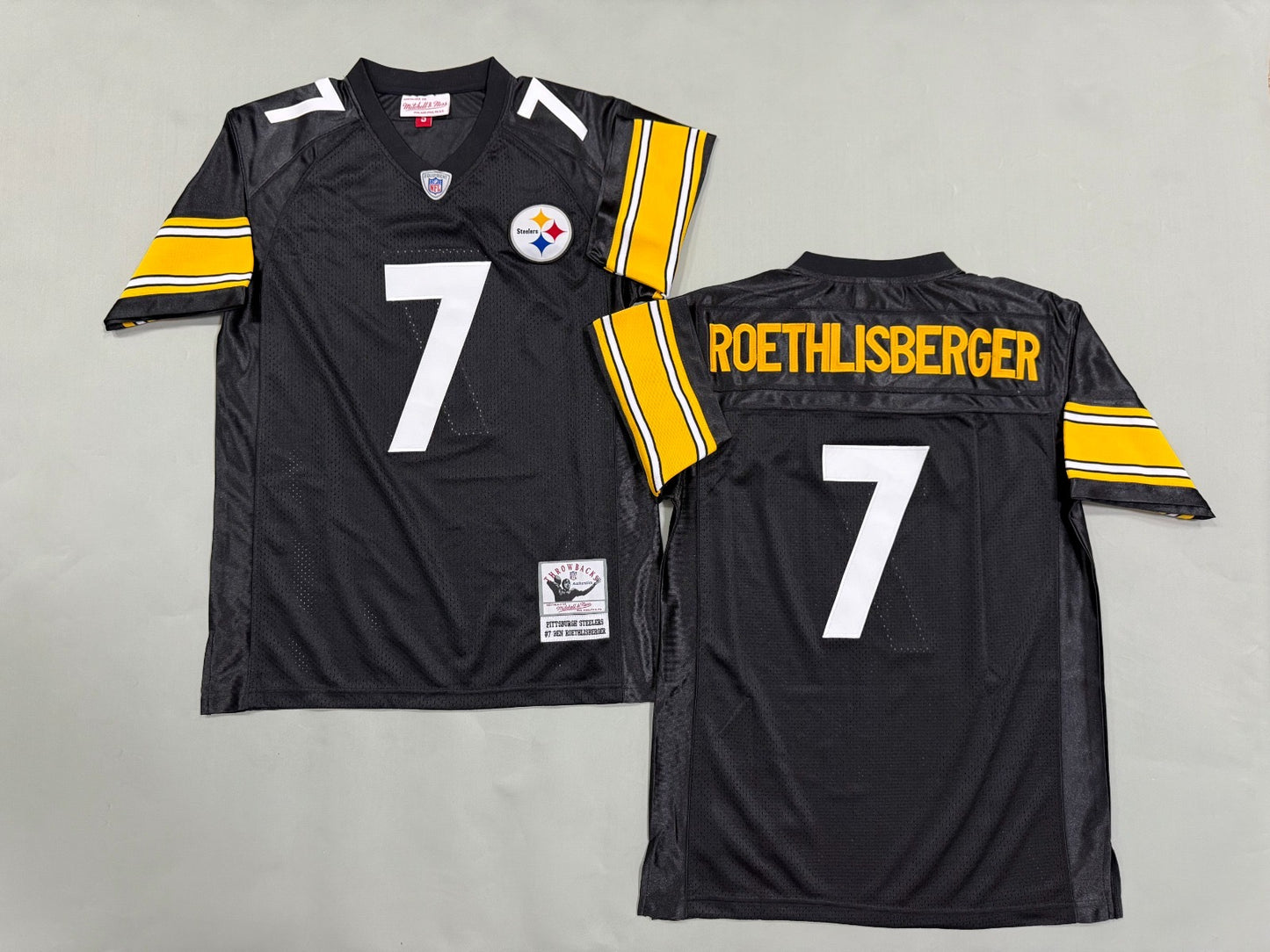 PITTSBURGH STEELERS BEN ROETHLISBERGER BLACK VINTAGE JERSEY