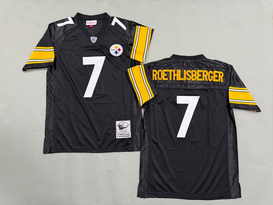 PITTSBURGH STEELERS BEN ROETHLISBERGER BLACK VINTAGE JERSEY
