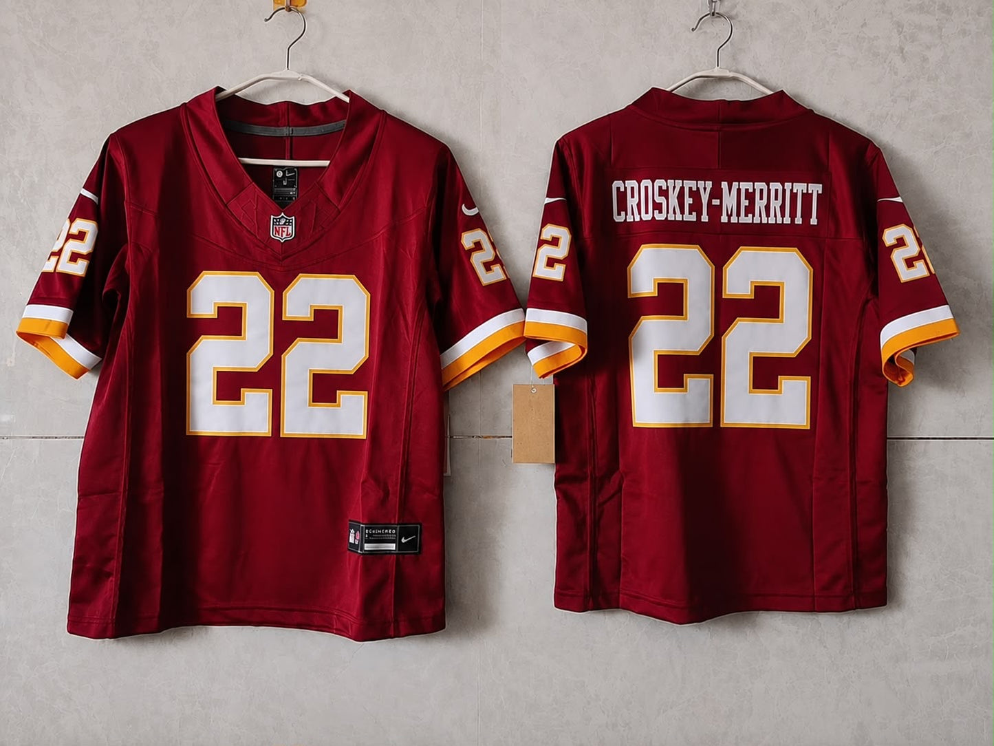 WASHINGTON COMMANDERS JACORY CROSKY-MERRITT BURGANDY JERSEY