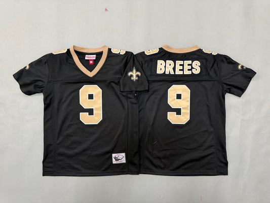 NEW ORLEANS SAINTS DREW BREES BLACK VINTAGE JERSEY