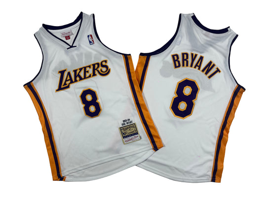 LOS ANGELES LAKERS KOBE BRYANT WHITE VINTAGE JERSEY