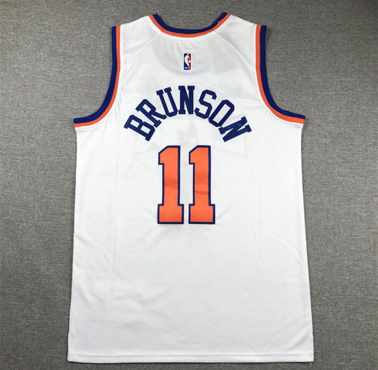 Jalen Brunson White New York Knicks Jersey
