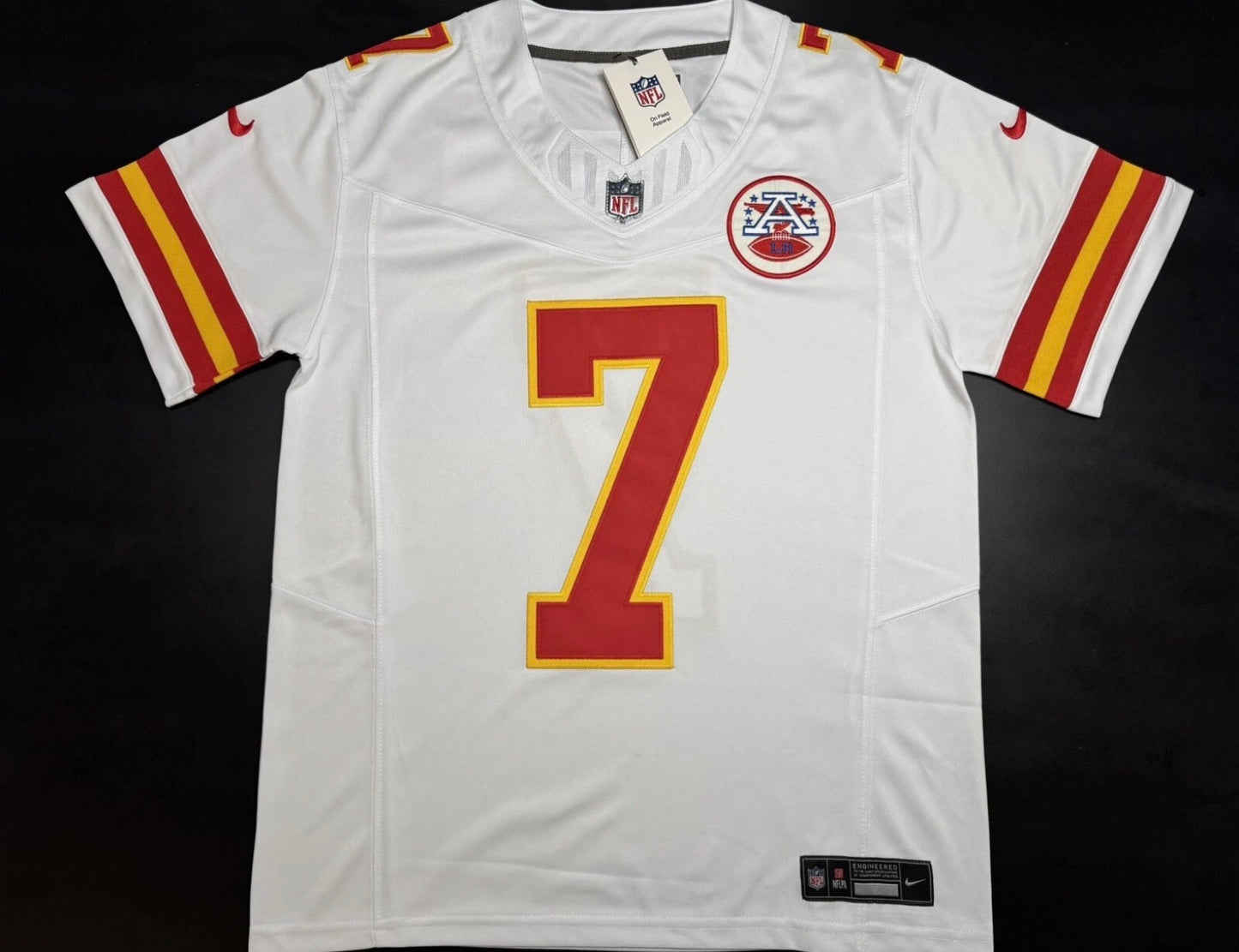 KANSAS CITY CHIEFS HARRISON BUTKER WHITE JERSEY