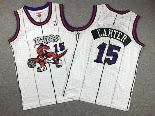 TORONTO RAPTORS VINCE CARTER WHITE VINTAGE JERSEY