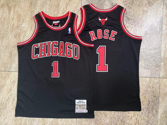 CHICAGO BULLS DERRICK ROSE BLACK JERSEY