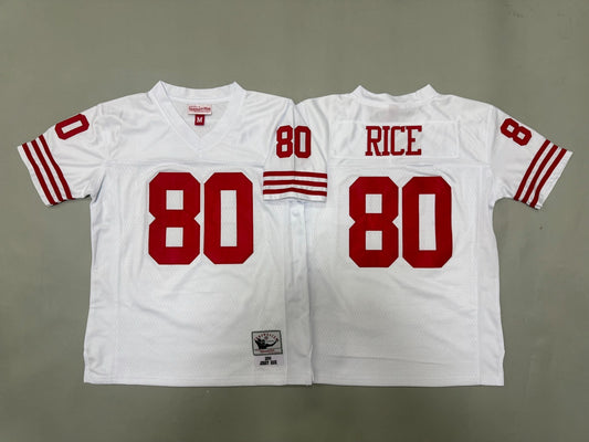 SAN FRANCISCO 49ERS JERRY RICE WHITE VINTAGE JERSEY