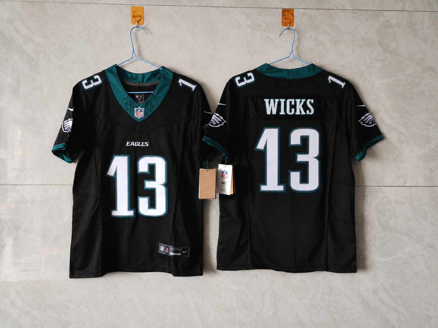 PHILADELPHIA EAGLES DONTAYVION WICKS BLACK JERSEY