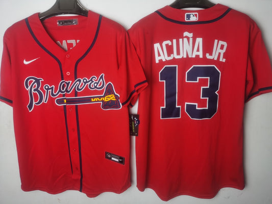 Atlanta Braves Ronald Acuna Jr Red Jersey