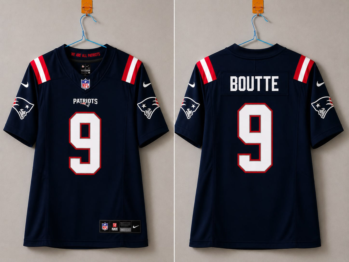 NEW ENGLAND PATRIOTS KAYSHON BOUTTE BLUE JERSEY