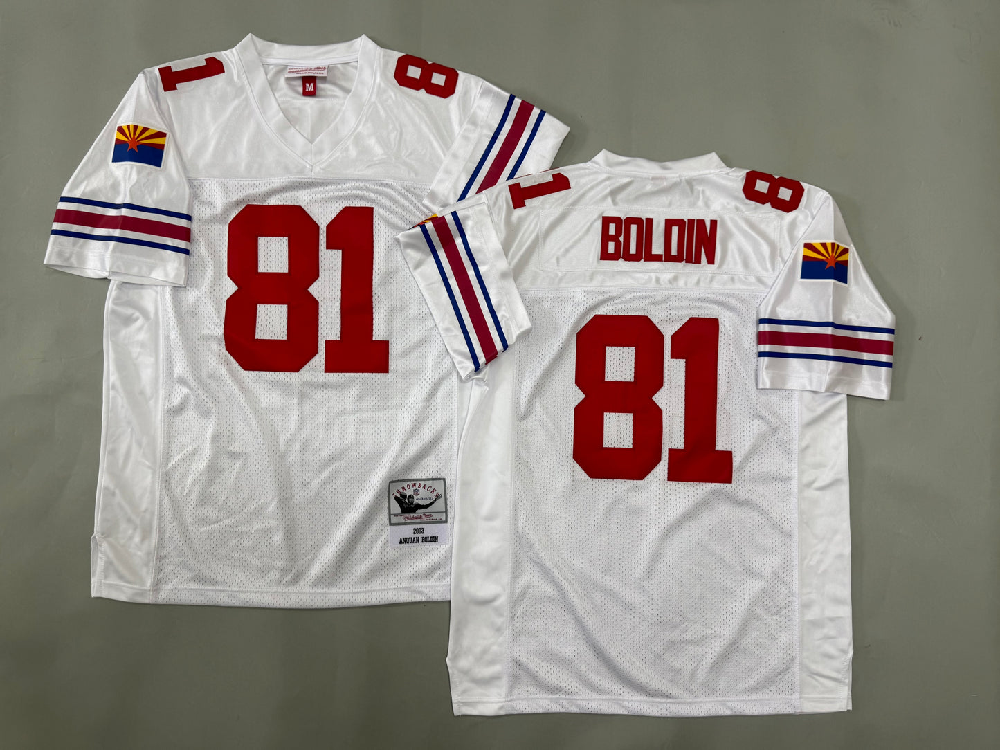 ARIZONA CARDINALS ANQUAN BOLDIN WHITE VINTAGE JERSEY
