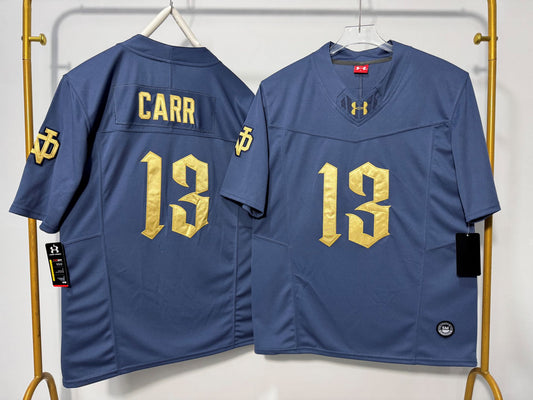 NORTE DAME FIGHTING IRISH CJ CARR BLUE JERSEY