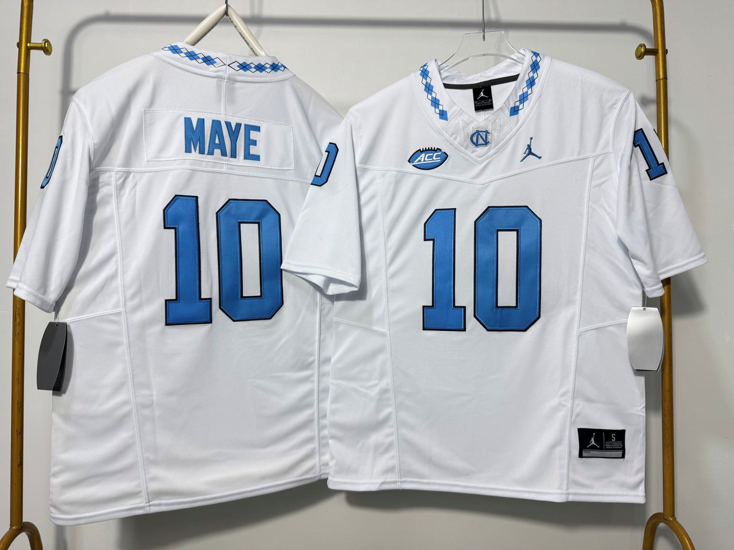 NORTH CAROLINA TAR HEELS DRAKE MAYE WHITE JERSEY