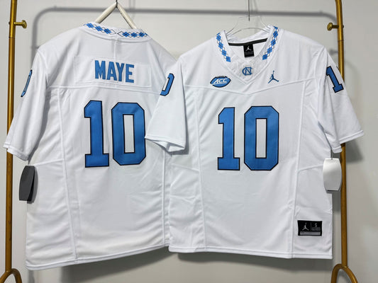 NORTH CAROLINA TAR HEELS DRAKE MAYE WHITE JERSEY