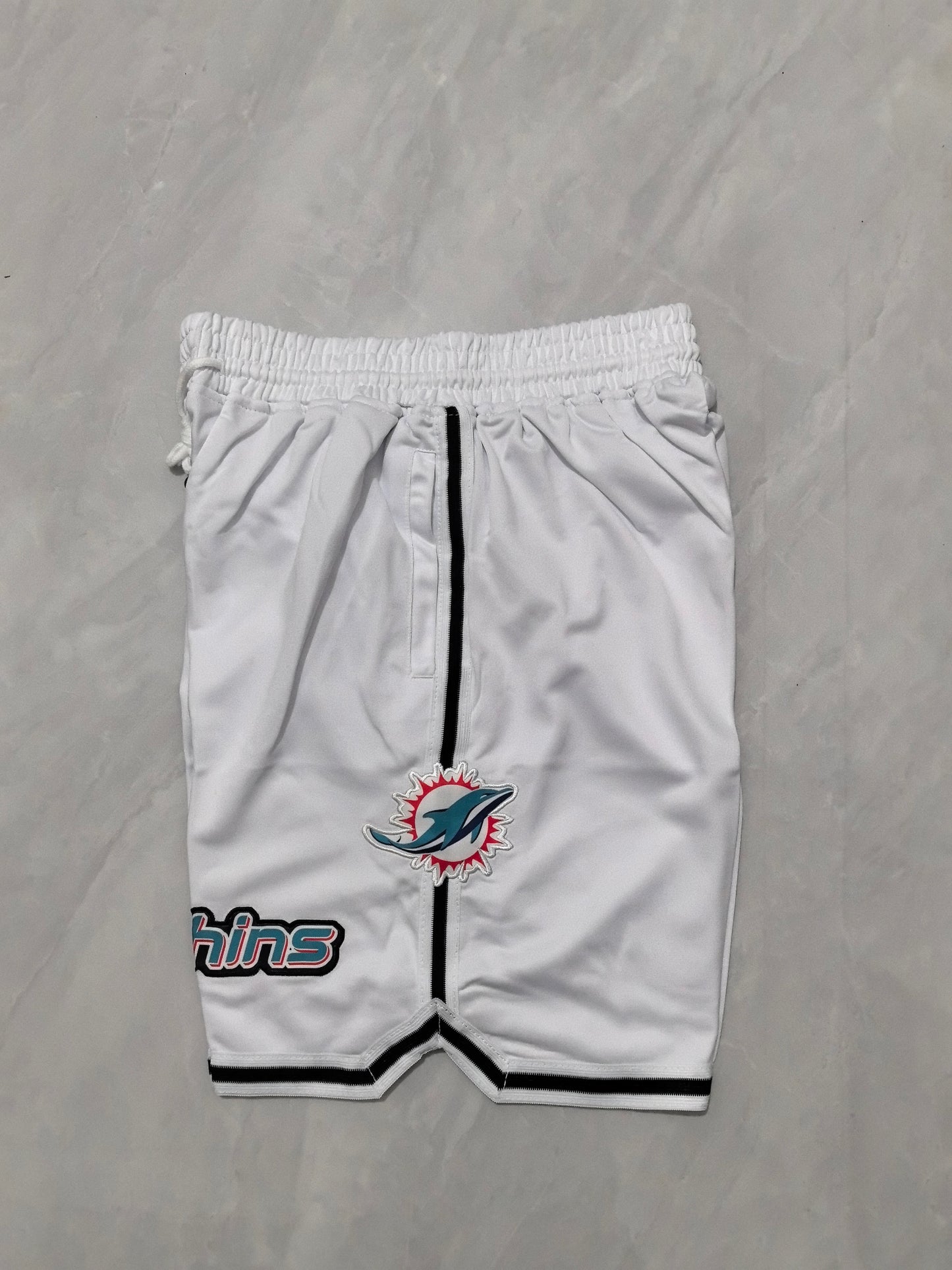 MIAMI DOLPHINS WHITE SHORTS
