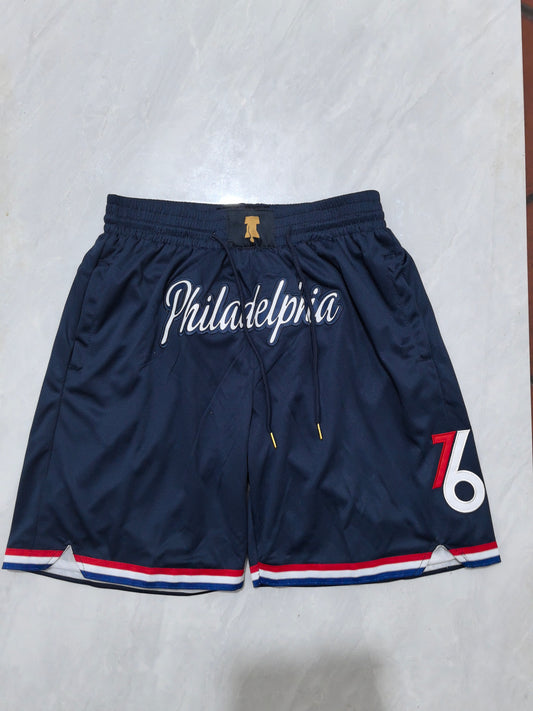 PHILIDELPHIA 76ERS BLUE SHORTS