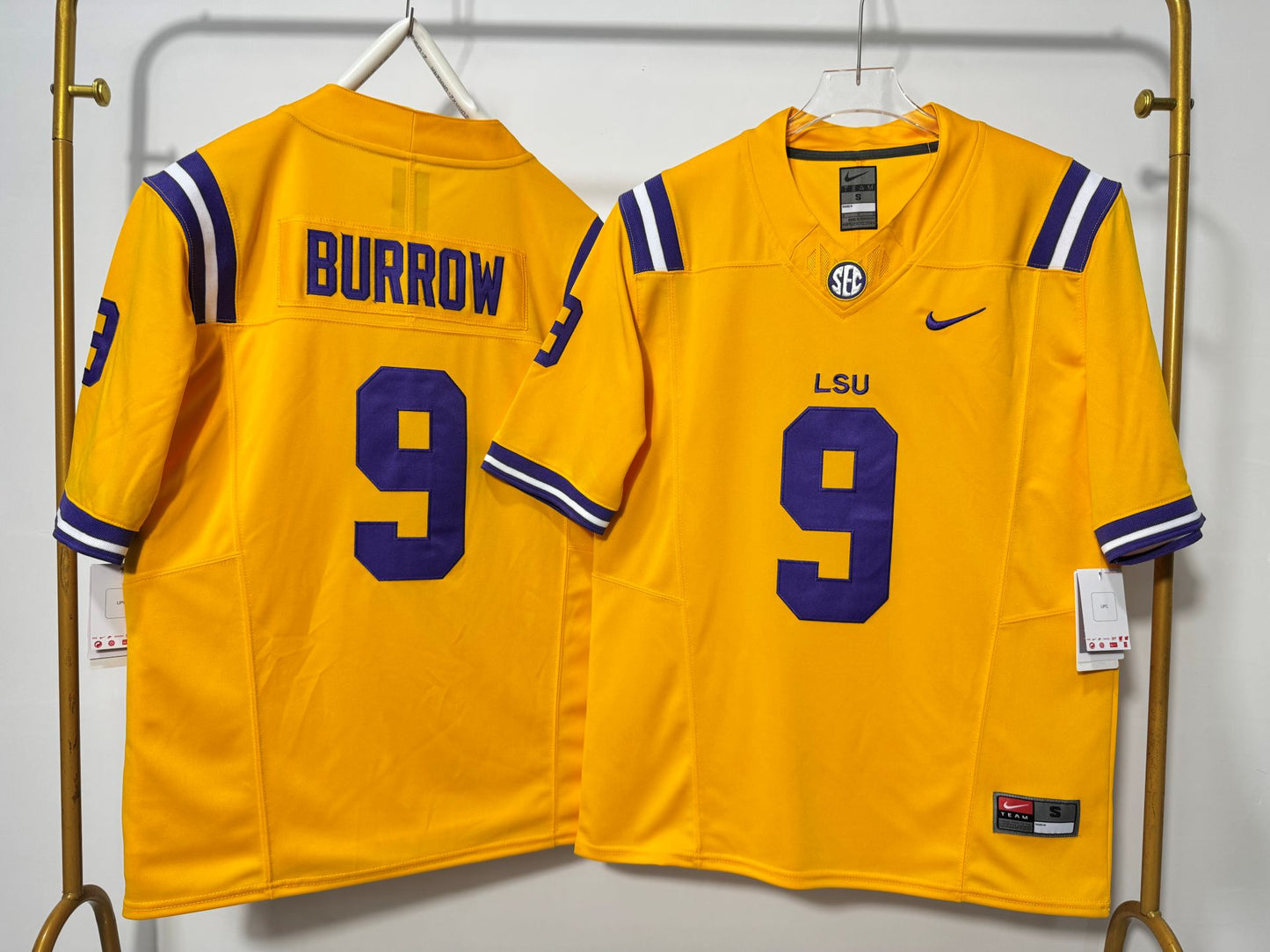 LSU TIGERS JOE BURROW GOLD JERSEY