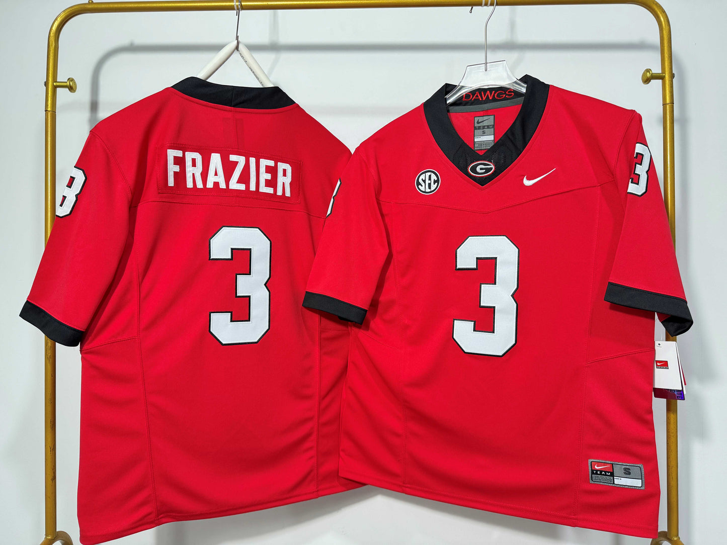 GEORGIA BULLDOGS NATE FRAZIER RED JERSEY