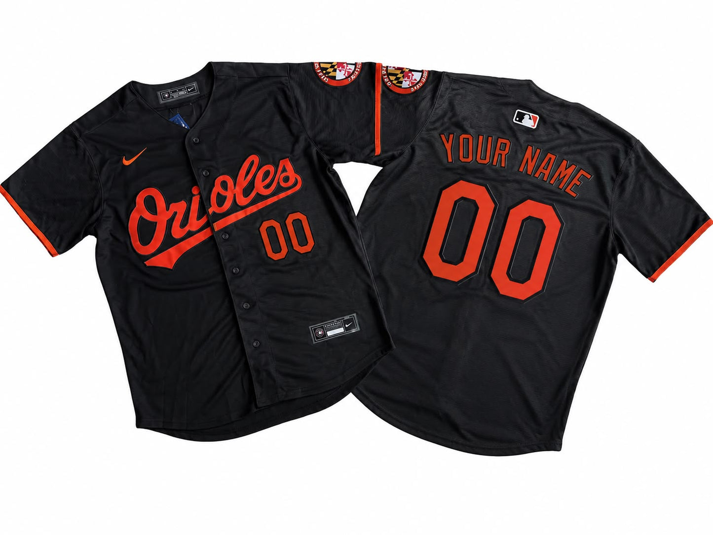 BALTIMORE ORIOLES CUSTOM BLACK JERSEY