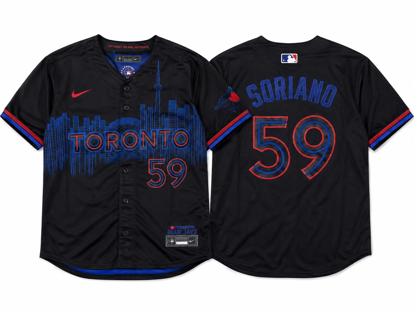 TORONTO BLUE JAYS JOSE SORIANO BLACK JERSEY