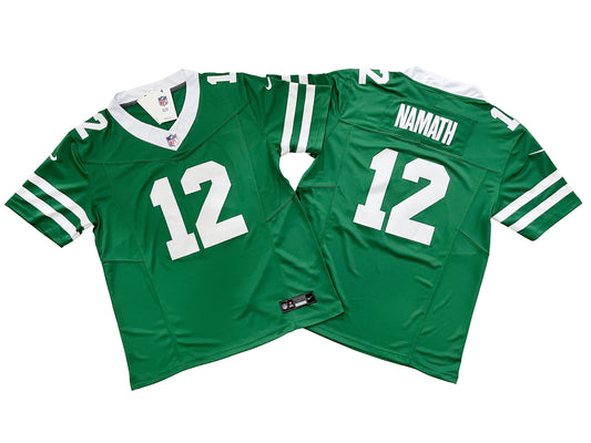 NEW YORK JETS JOE NAMATH GREEN JERSEY