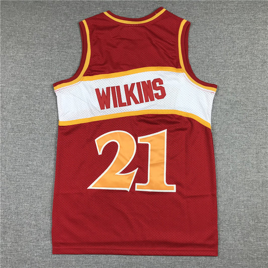 ATLANTA HAWKS DOMINIQUE WILKINS RED VINTAGE JERSEY