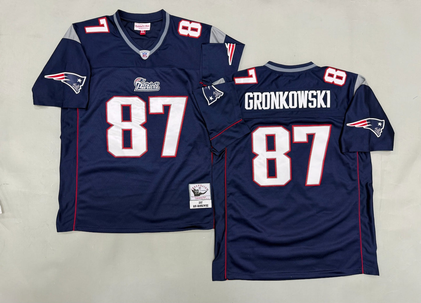 NEW ENGLAND PATRIOTS ROB GRONKOWSKI BLUE VINTAGE JERSEY