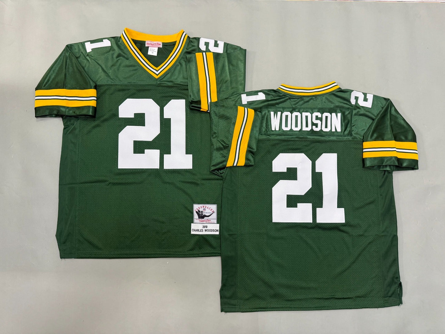 GREEN BAY PACKERS CHARLES WOODSON GREEN VINTAGE JERSEY