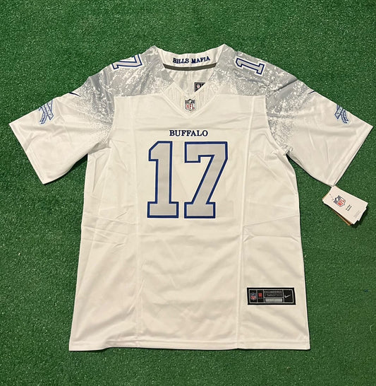 Buffalo Bills Josh Allen Snow White jersey ￼