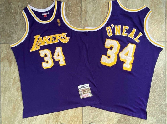 LOS ANGELES LAKERS SHAQUILLE O’NEAL PURPLE VINTAGE JERSEY