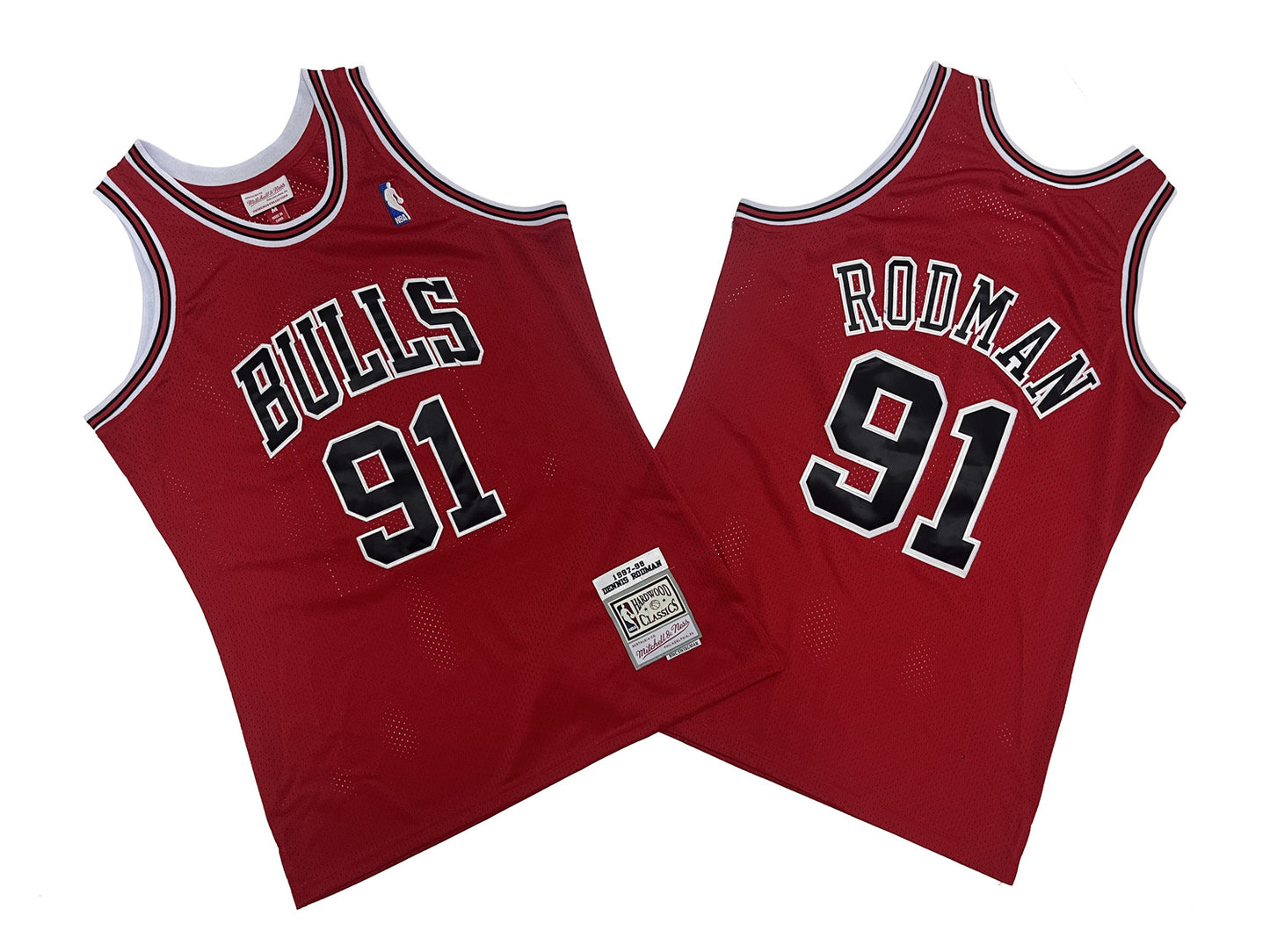 CHICAGO BULLS DENNIS RODMAN RED VINTAGE JERSEY