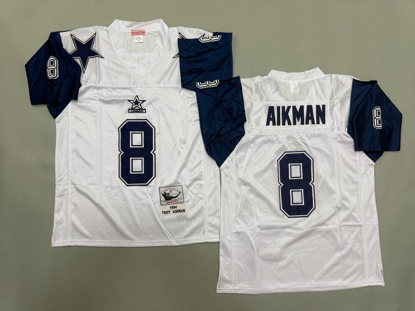 DALLAS COWBOYS TROY AIKMAN WHITE VINTAGE JERSEY