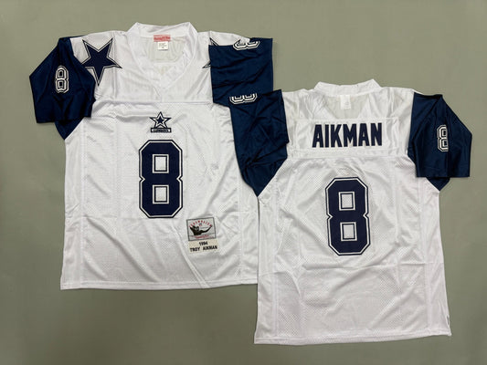 DALLAS COWBOYS TROY AIKMAN WHITE VINTAGE JERSEY