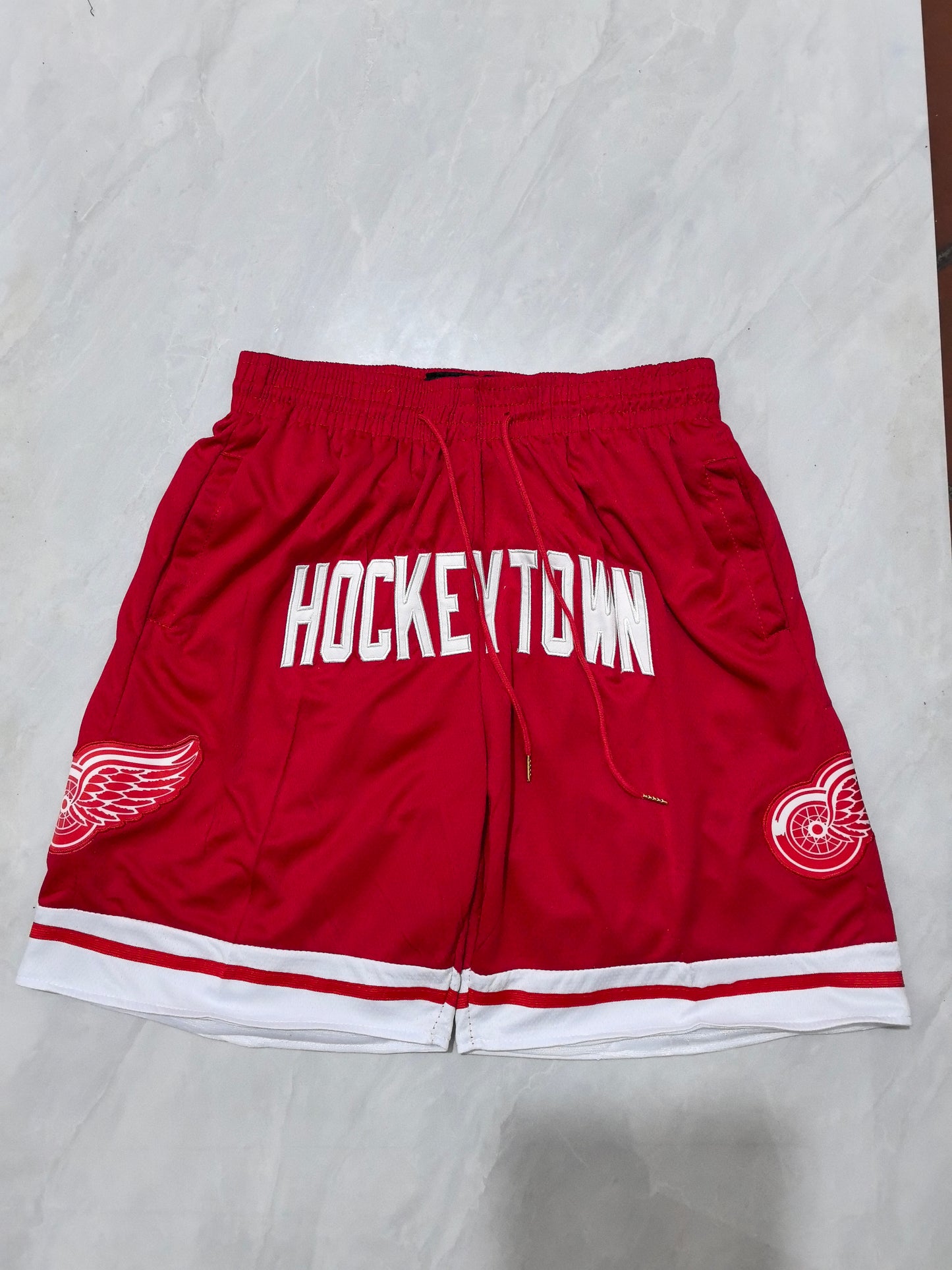 DETROIT RED WINGS RED SHORTS