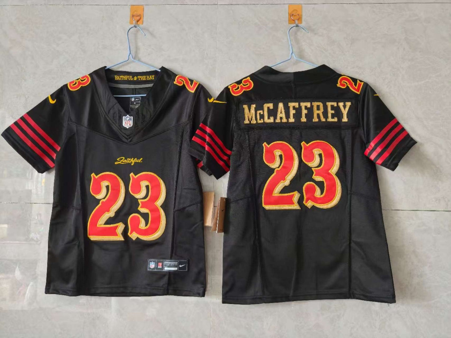 SAN FRANCISCO 49ERS CHRISTIAN MCCAFFREY RIVAL JERSEY