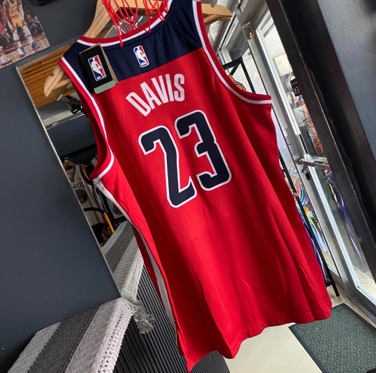 WASHINGTON WIZARDS ANTHONY DAVIS RED JERSEY